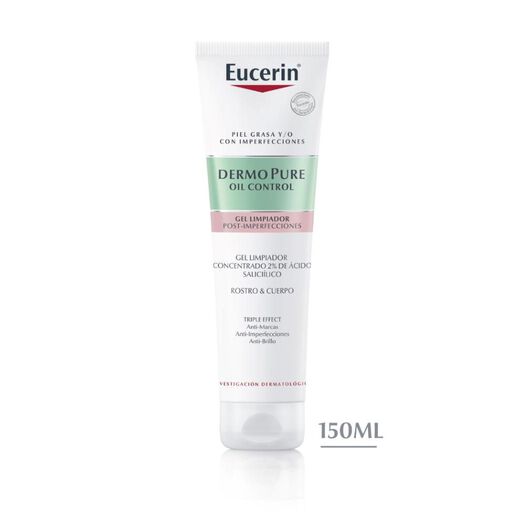 Eucerin Gel Limpiador Dermopure Concentrado Triple Efecto 150 ml, , large image number 0