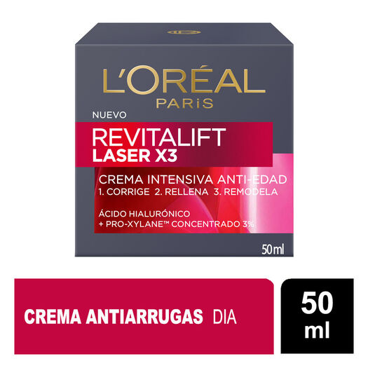 Loreal Crema Antiarrugas Revitalif Laser X3 Día x 50 mL, , large image number 0