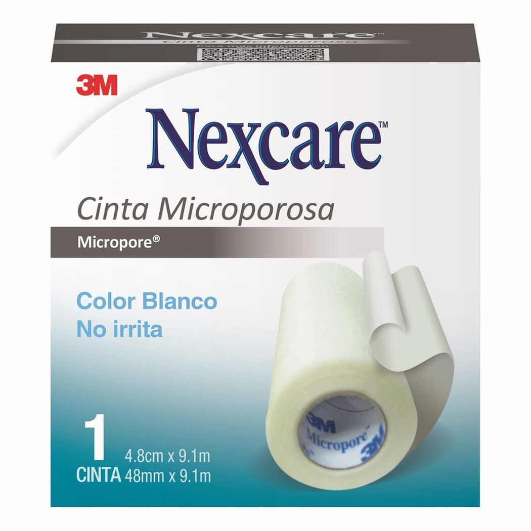 Cinta Nexcare Microporosa Blanca 4.8 cm x 9.11 m 1 un, , large image number 0