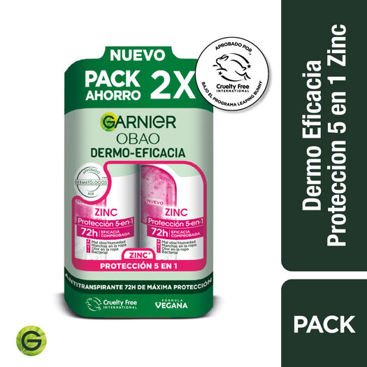 Pack Desodorante Garnier Obao Zinc 2Un, , large image number 0