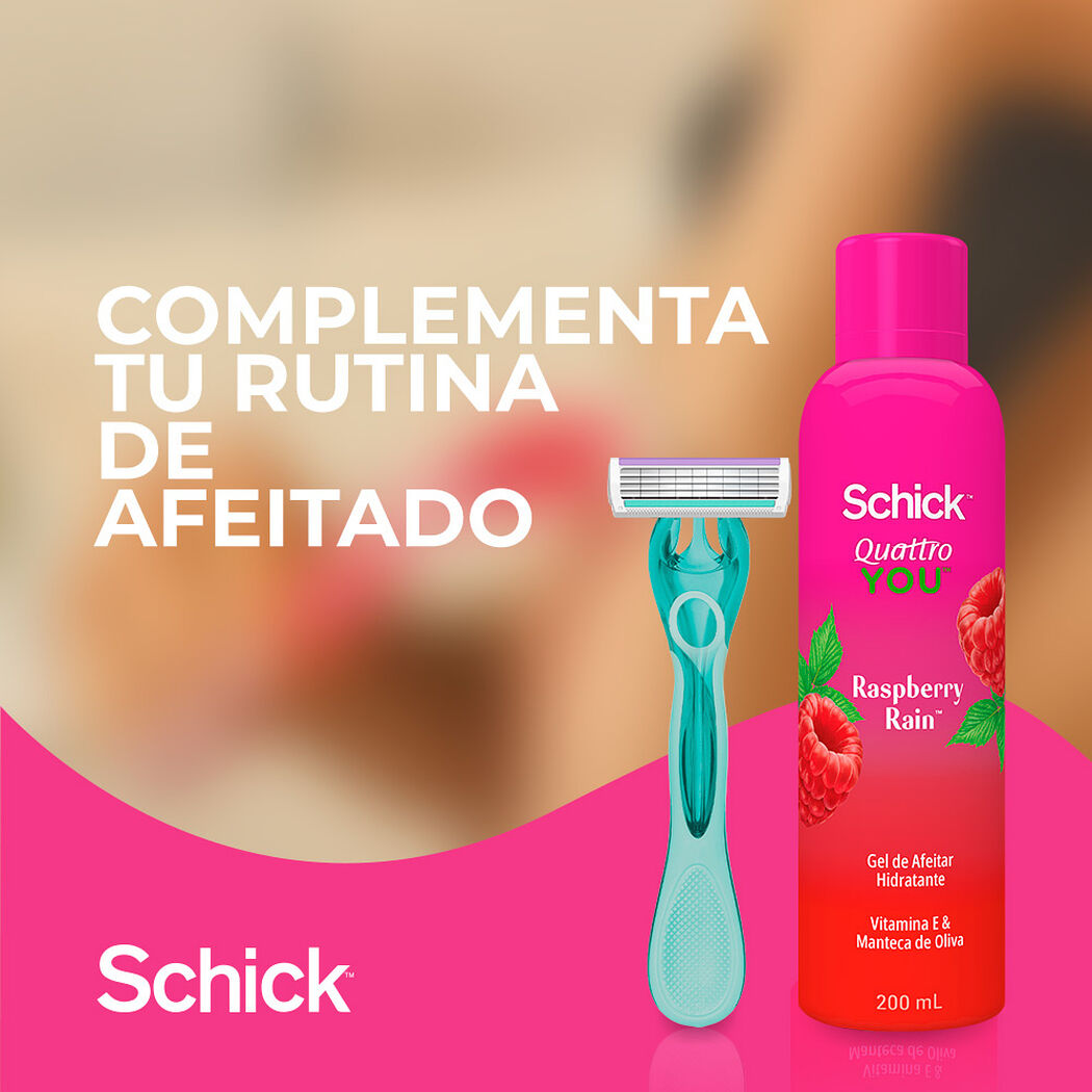 M&aacute;quina de Afeitar Schick Quattro 4 You Rainbow 3 un, , large image number 3