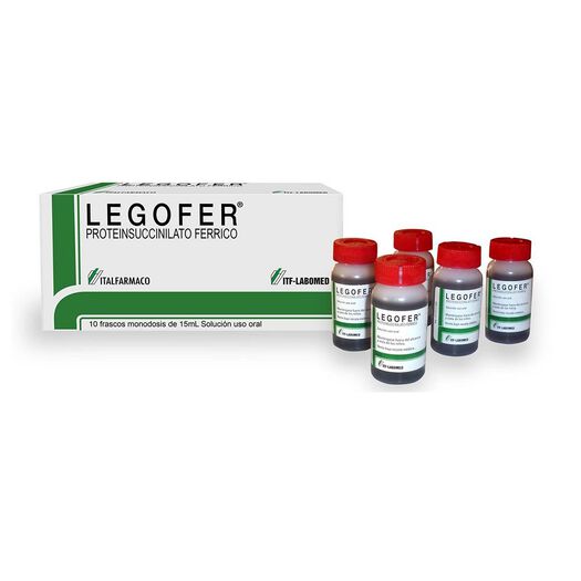 Legofer 40 mg x 15 ml Solución Oral x 10 Frascos, , large image number 0