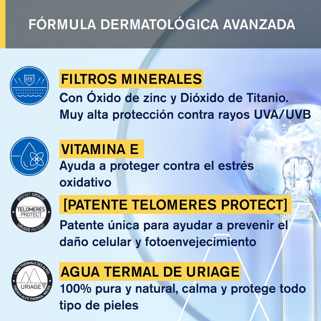 Protector Solar Uriage Bariesun Crema Mineral FPS 50+ 100 mL, , large image number 3