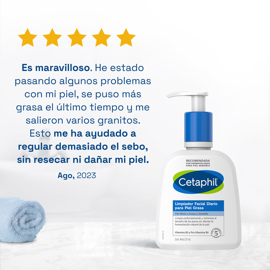 Loción Cetaphil Limpiadora Facial Pieles Grasas y Sensibles 236 mL, , large image number 2