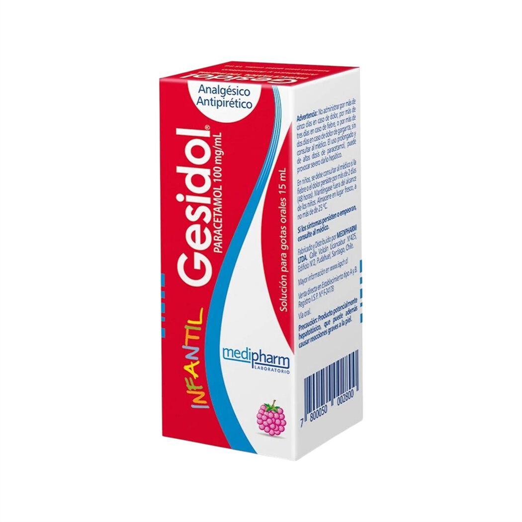 Gesidol Infantil 100 mg/mL x 15 mL Soluci&oacute;n Oral Para Gotas, , large image number 0