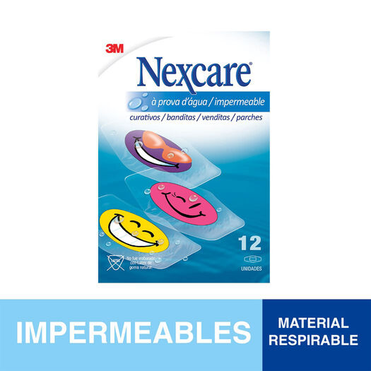 Nexcare¿ Parche Infantiles Impermeables Cool Collection, 12 un. Tamaño único, , large image number 0