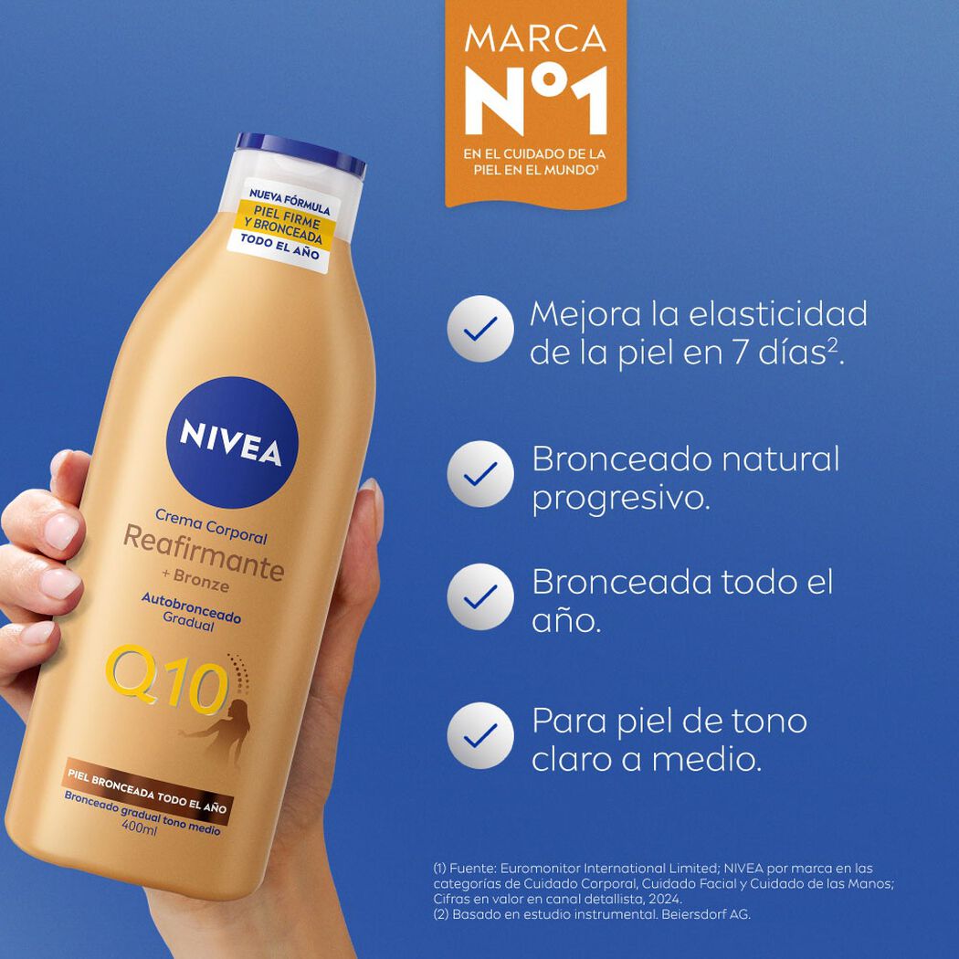 Crema Nivea Body Autobronceante Bronze Q10 400mL, , large image number 2