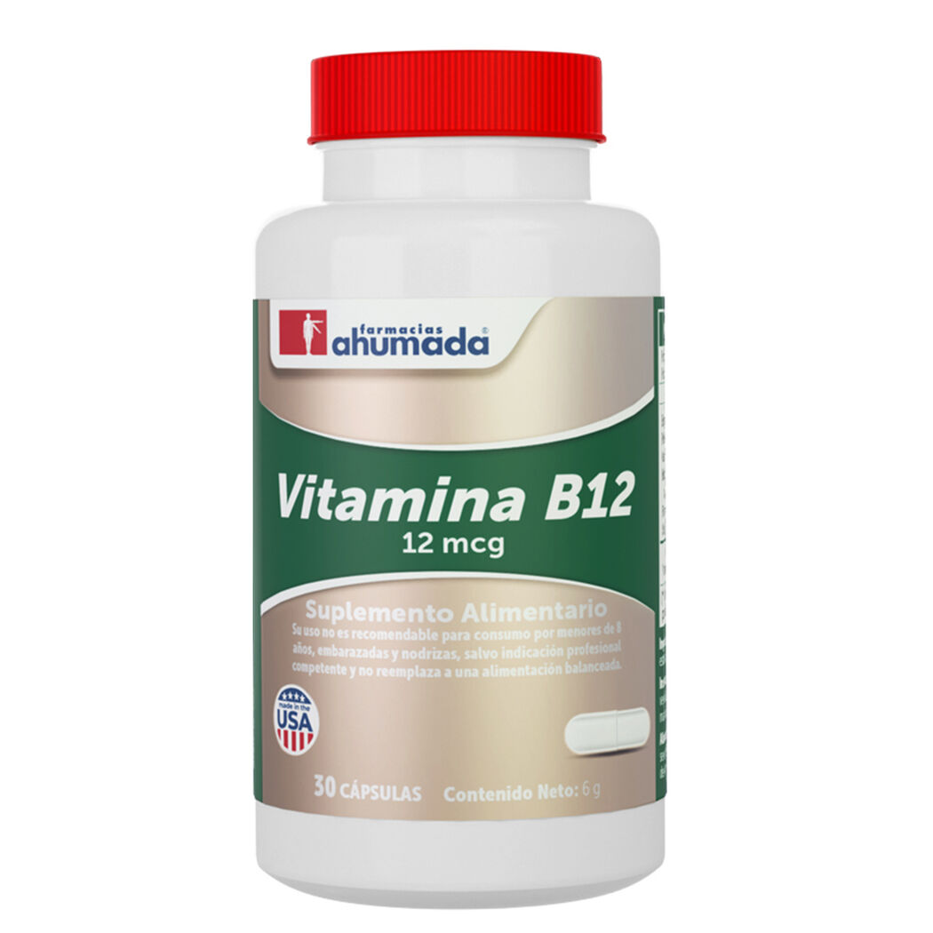 Vitamina B12 - 12 Mcg Vegan 30 Caps, , large image number 0