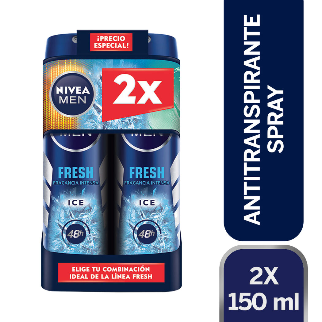 Desodorante Nivea Spray Fresh Ice 150 mL 2 un, , large image number 0