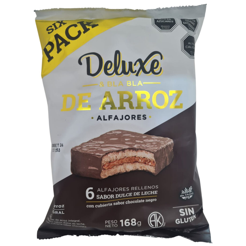 Alfajor Deluxe Arroz Dulce de Leche 168 g 6 un, , large image number 0