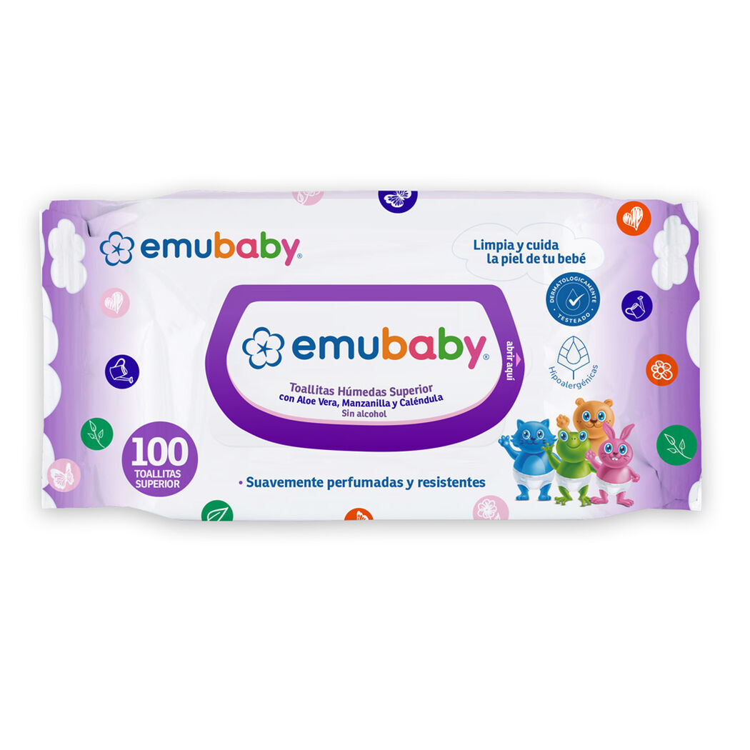 Toallas Húmedas Emubaby Superior 100 un, , large image number 1