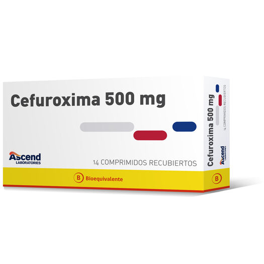 Cefuroxima 500 mg x 14 Comprimidos Recubiertos ASCEND, , large image number 0
