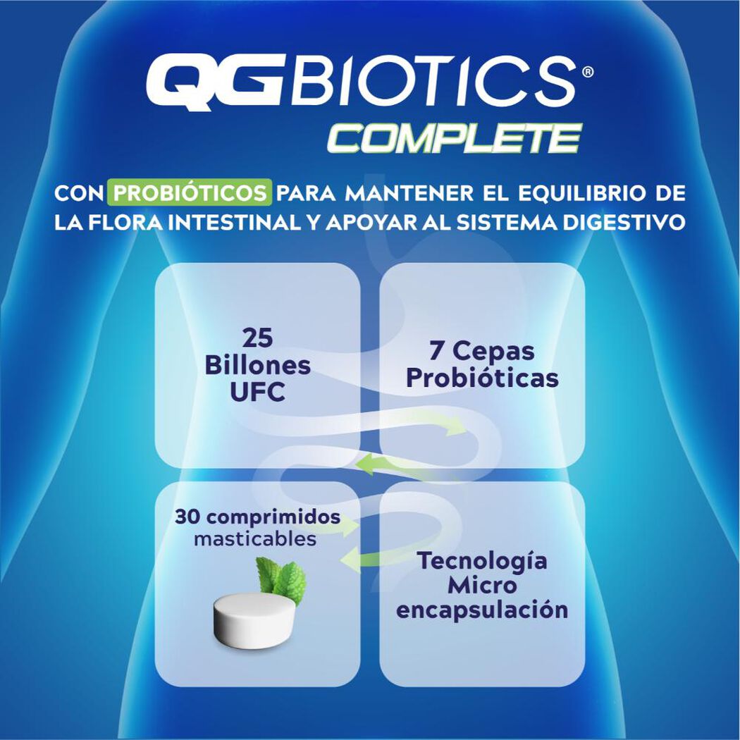 QGBiotics Complete x 30 comprimidos masticable, , large image number 2