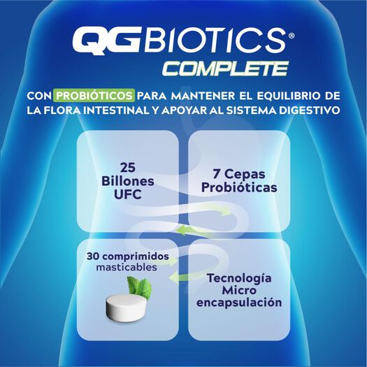 QGBiotics Complete x 30 comprimidos masticable, , large image number 2