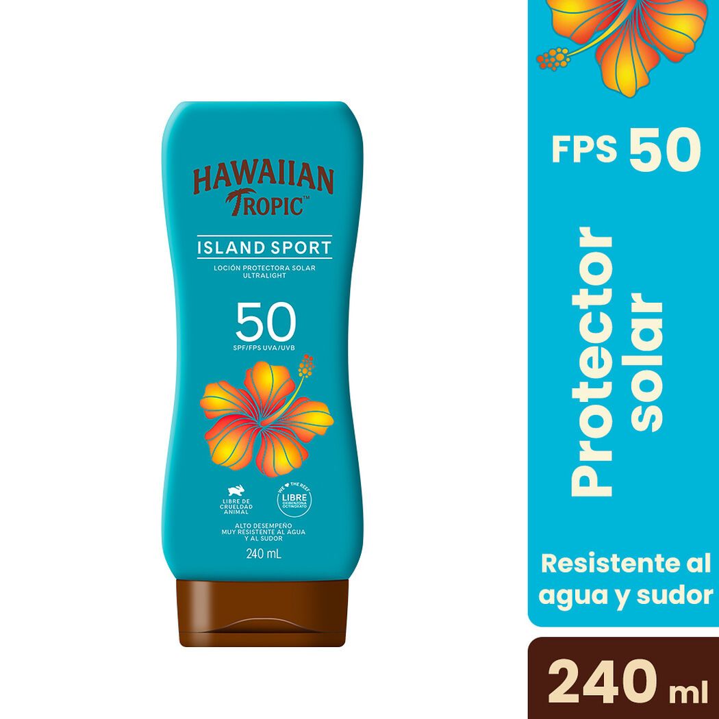 Protector Solar Hawaiian Tropic Island Sport Ultra Light FPS 50 240 mL, , large image number 0