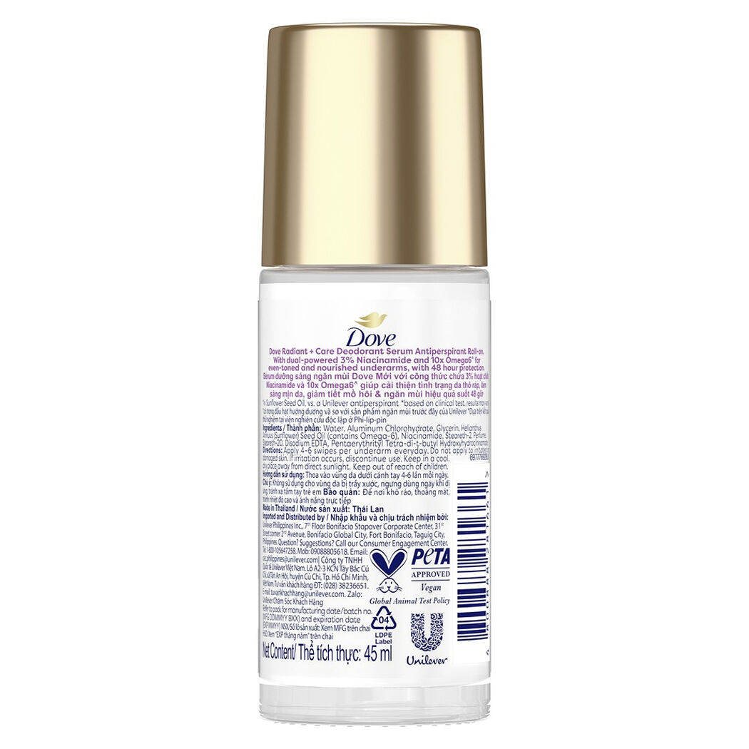 Dove Desodorante Serum Roll-on Niacinamida + Omega 6 45ml, , large image number 3