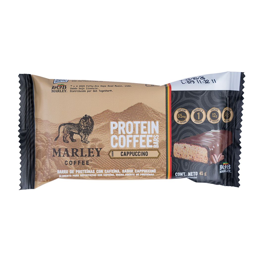 Barra Prote&iacute;na Marley Coffee Cappuccino 45g, , large image number 1