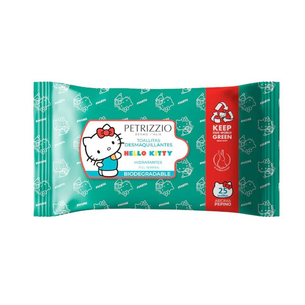 Toallitas Desmaquillantes Biodegradable Pepino Hello Kitty, , large image number 0