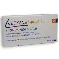 Clexane 40 mg/0,4 mL x 2 Jeringas Prellenadas Solución Inyectable