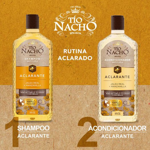 Pack Tío Nacho Aclarante Shampoo + Acondicionador 415 ML, , large image number 2