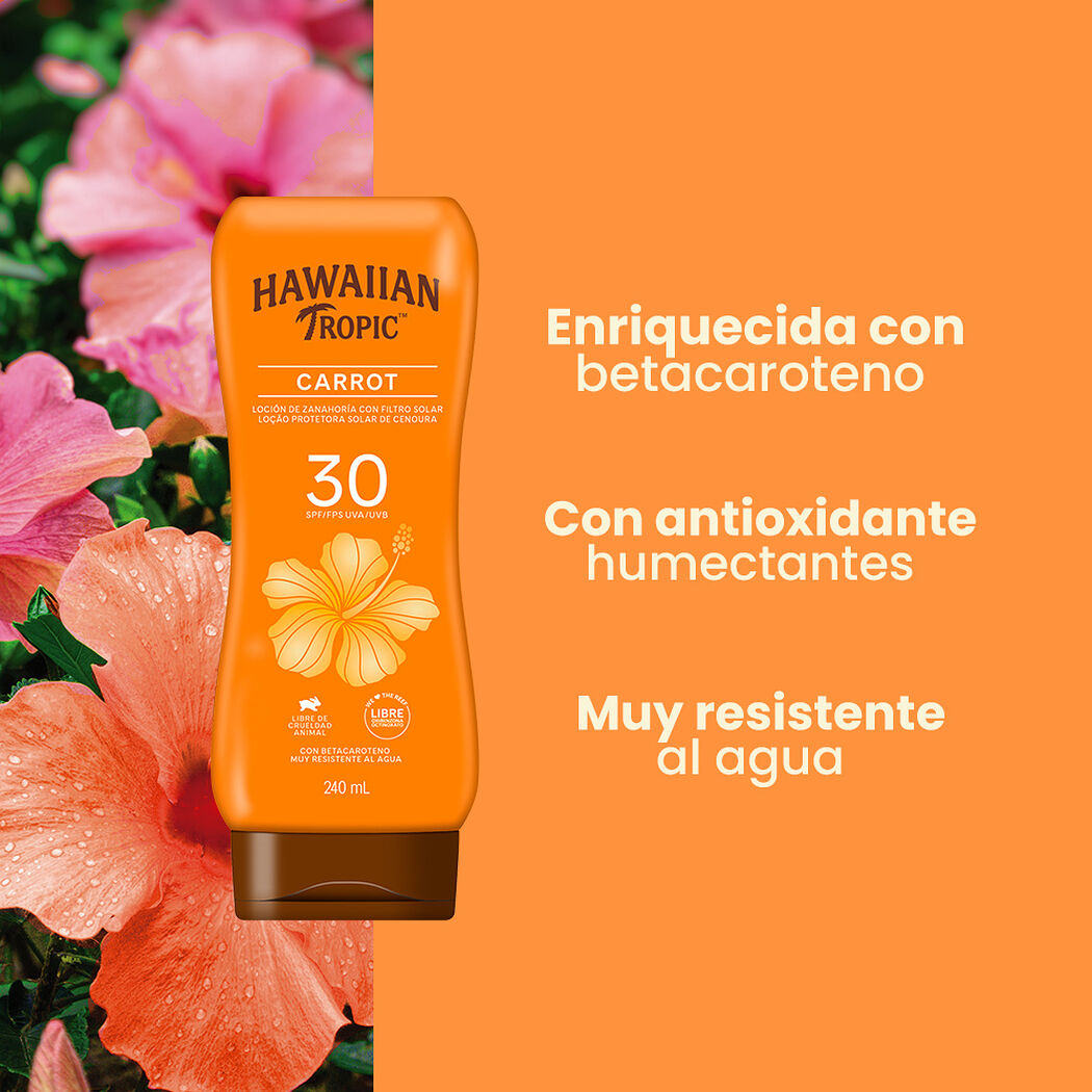 Protector Solar Hawaiian Tropic Zanahoria FPS 30 240 mL, , large image number 1