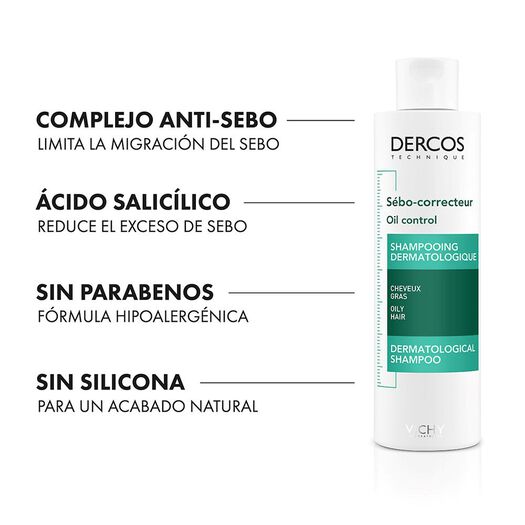 Shampoo Dercos Sebo Corrector 200 ml, , large image number 2