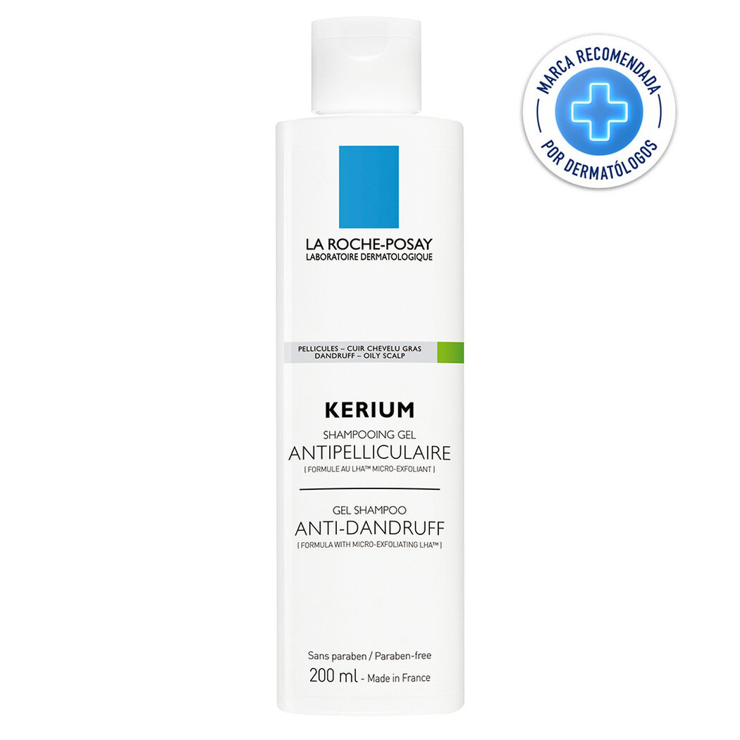 Shampoo La Roche Posay Kerium Anti Caspa Cabello Graso 200 mL, , large image number 0