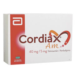 Cordiax AM 40 mg/5 mg x 30 Comprimidos