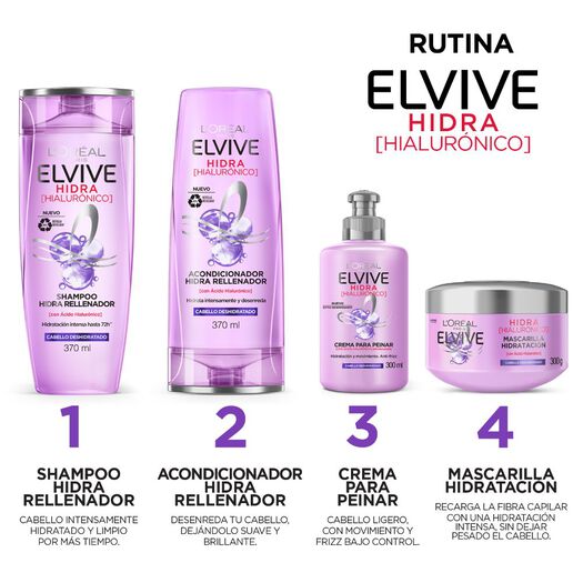 Elvive Hidra Hialuronico Sh 370ml, , large image number 2