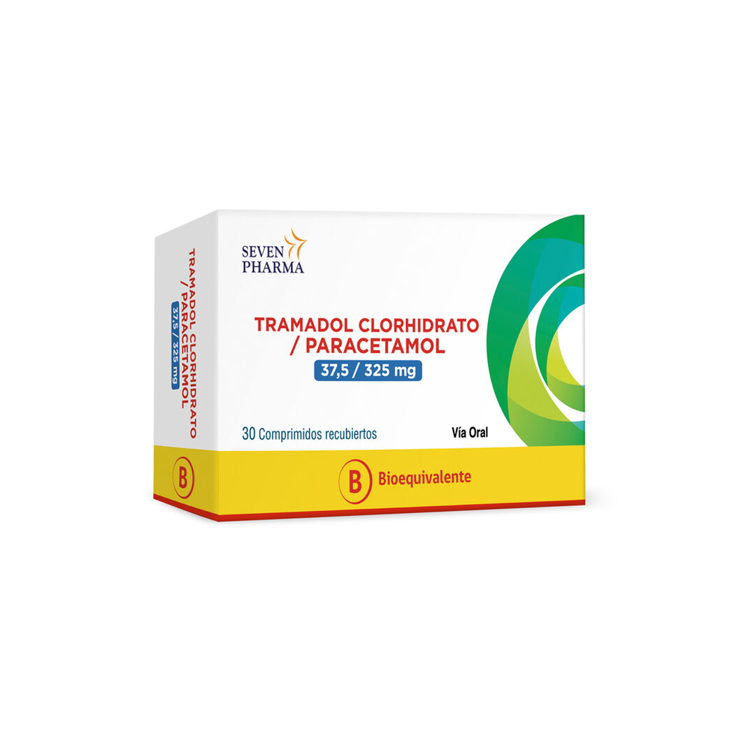 Tramadol Paracetamol 37,5-325 mg x 30 Comprimidos Recubiertos, , large image number 0