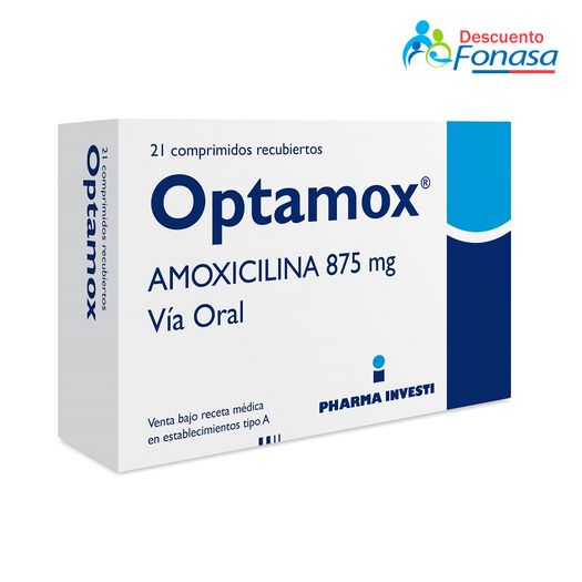 Optamox 875 mg x 21 Comprimidos Recubiertos, , large image number 0