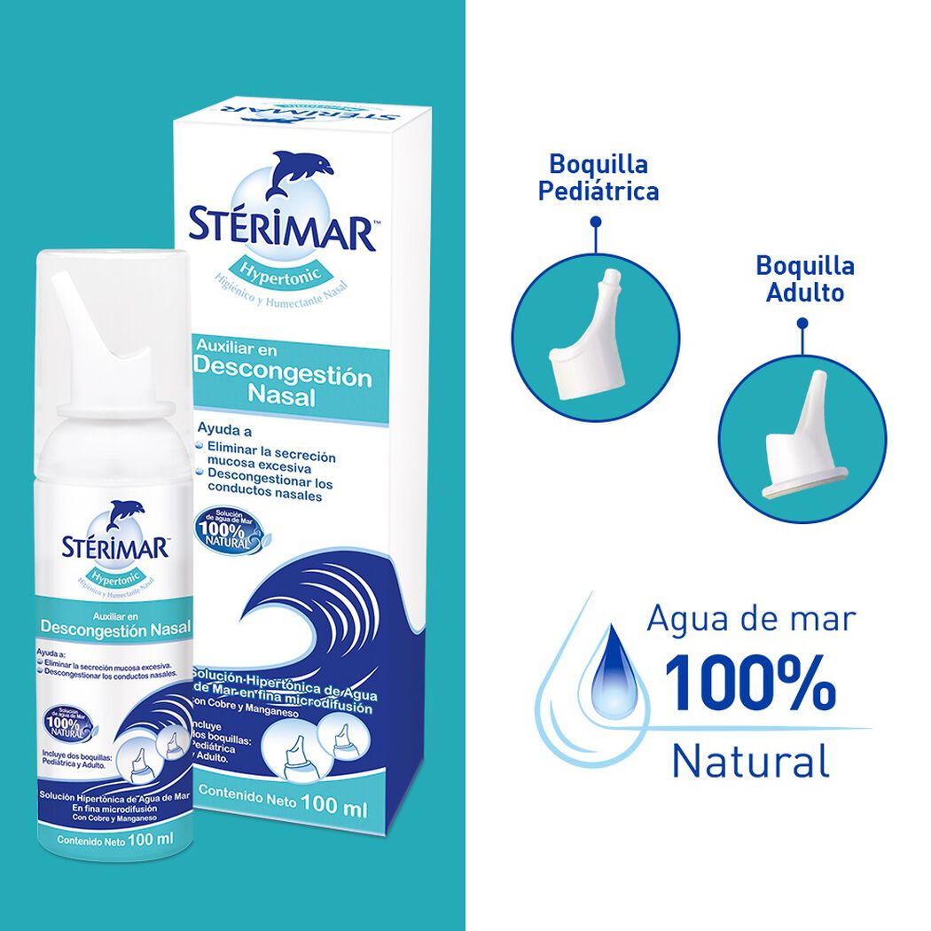 Stérimar Descongestión Nasal Solución de Agua de Mar 100 mL, , large image number 2
