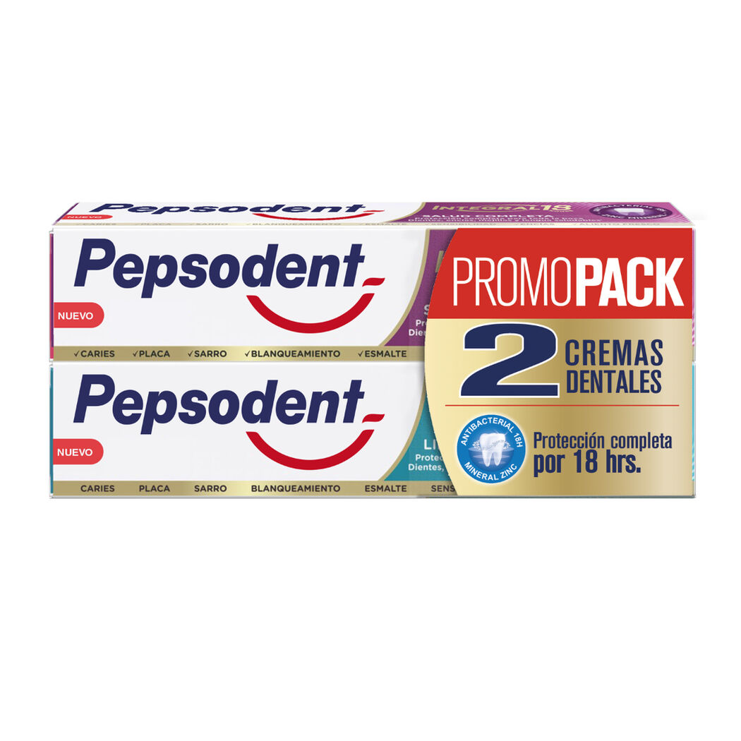 Pepsodent Pasta Dental Integral 18 2x75ml, , large image number 1