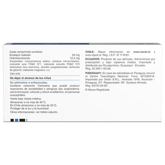 Enalten DN 20 mg/12.5 mg x 30 Comprimidos, , large image number 1