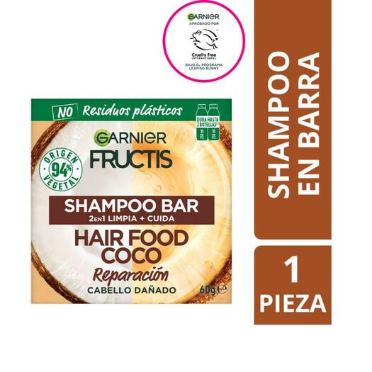 Fructis Hair Food Coco Shampoo Barra 60gr, , large image number 0