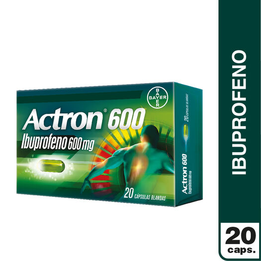 Actron 600 mg x 20 Cápsulas Blandas, , large image number 1