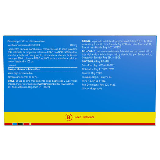 MOXAVAL Moxifloxacino 400 mg 10 comprimidos, , large image number 1