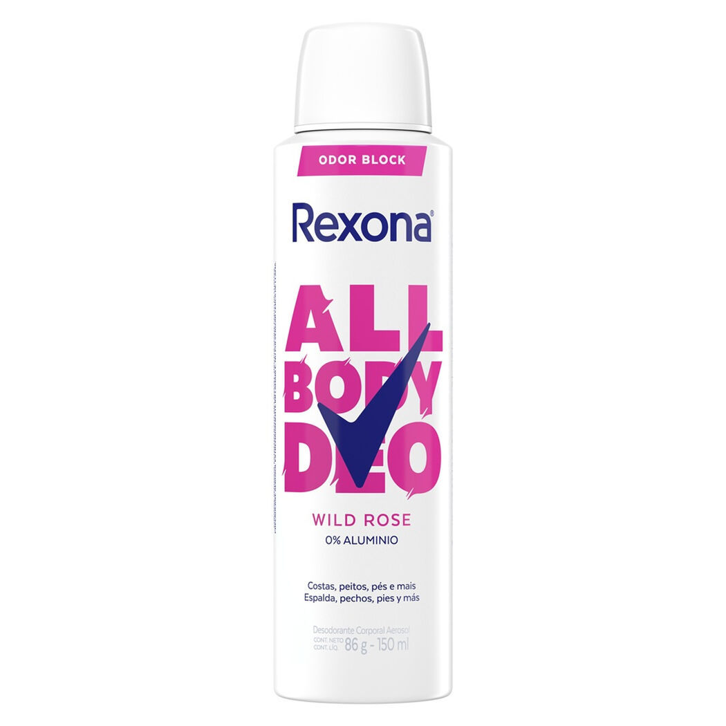 Desodorante Rexona All Body Fresh Wild Rose Spray 150 ml, , large image number 0