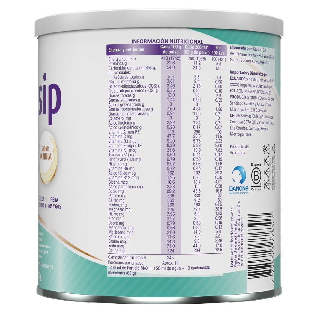 Fortsip Max Sabor Vainilla 700 gr, , large image number 2