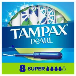 Tampones Tampax Pearl Super, 8 Unidades