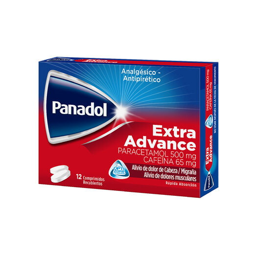 Panadol Extra Advance 500/65mg 12 Comprimidos Recubiertos, , large image number 0
