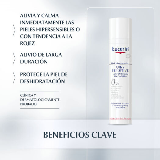 Loción Limpiadora Facial EUCERIN ULTRASENSITIVE 100 ML, , large image number 1