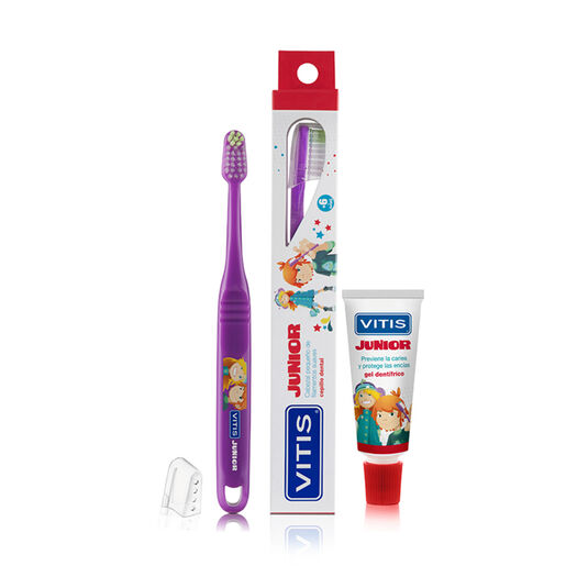 Cepillo de Dientes Vitis Infantil 6+ años 1 un + Pasta Dental 15 mL, , large image number 0