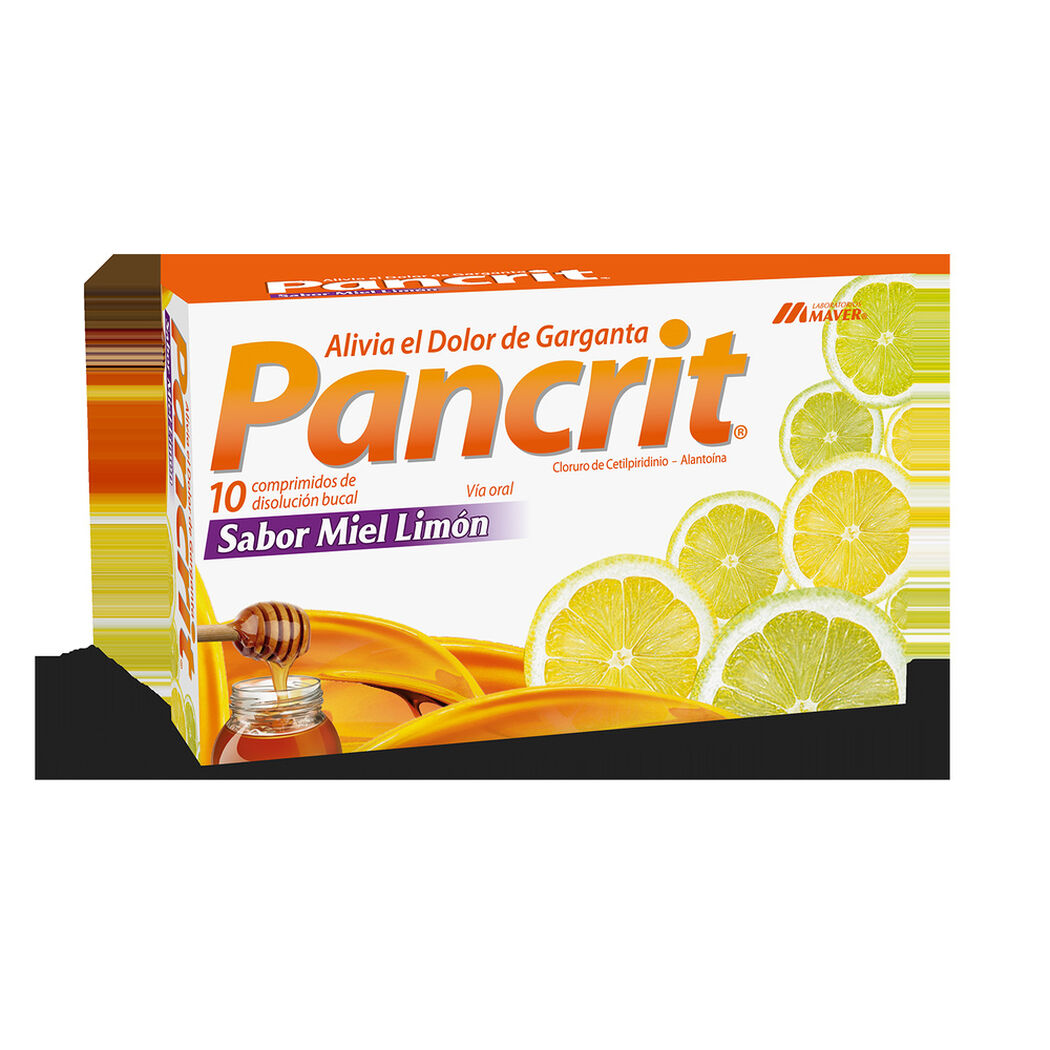 Pancrit Miel Limon 10 Comprimidos, , large image number 0
