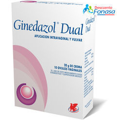 Ginedazol Dual 10 Óvulos Vaginales/20 g Crema Vaginal