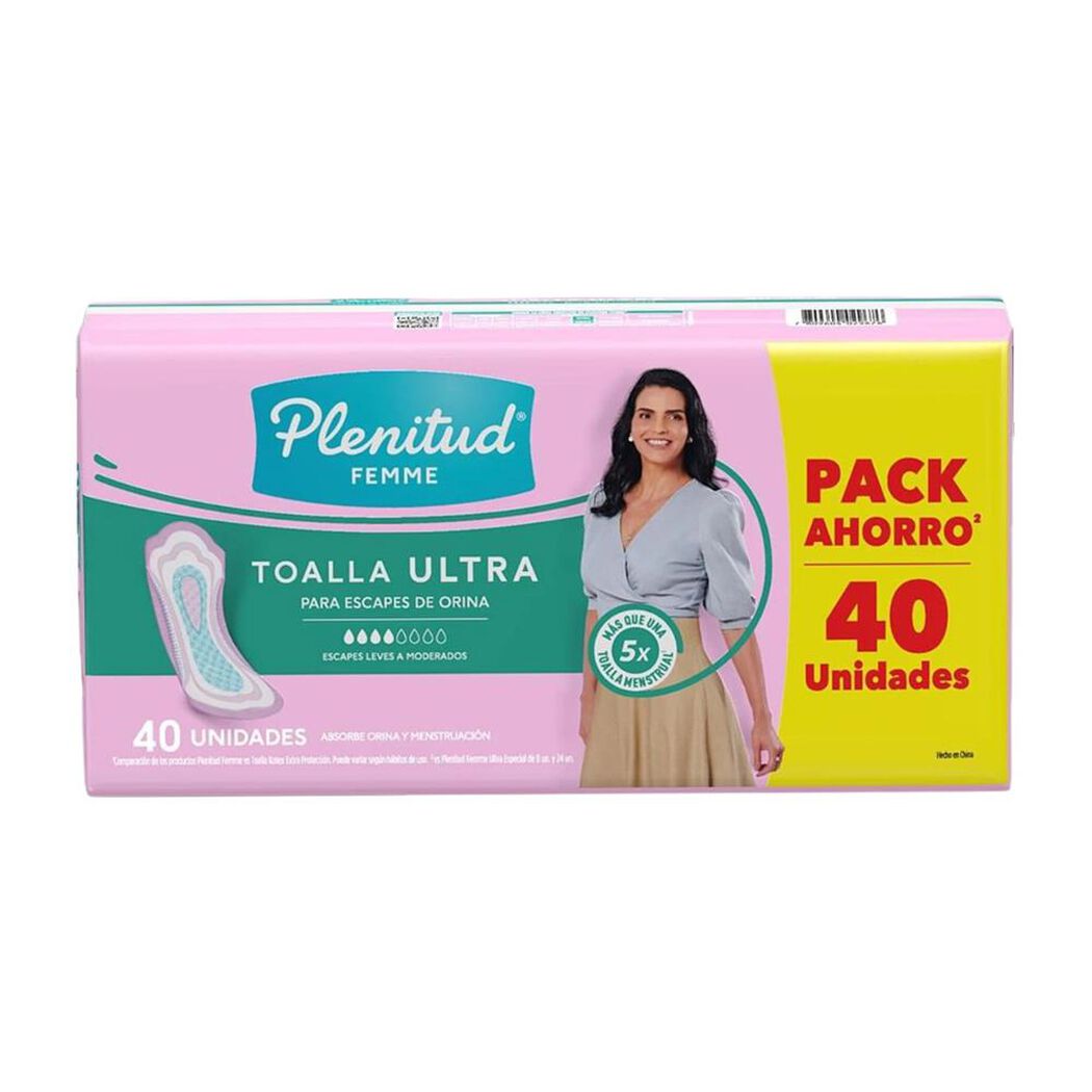 Pack Toalla Ahorro Plenitud Femme X40Un, , large image number 0