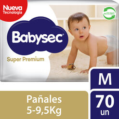 Pañales Babysec Super Premium M 70 un