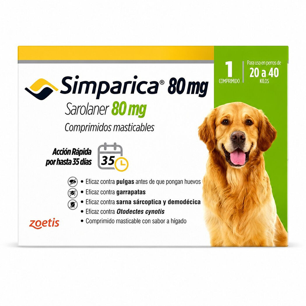 Vet Simparica 80Mg 20-40Kg 1Comp Mast, , large image number 0