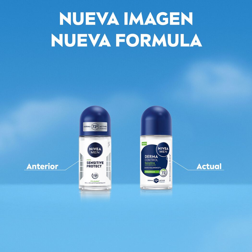Desodorante Nivea Roll On Men Sensitive 50 mL, , large image number 1