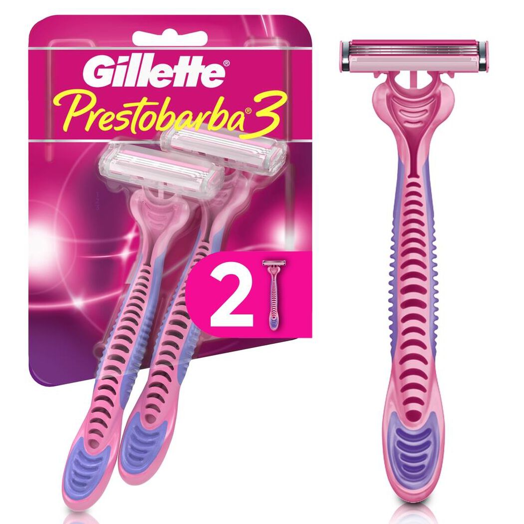 Máquina de Afeitar Gillete Prestobarba 3 Woman 2 un, , large image number 0